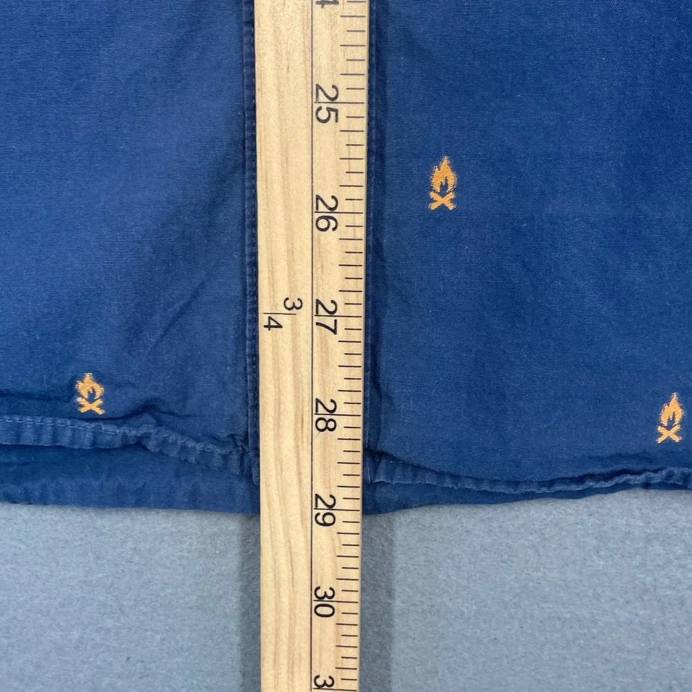The North Face Blue Campfire Embroidered Button Down Shirt Mens XL